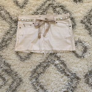 Abercrombie & Fitch White Denim Skirt